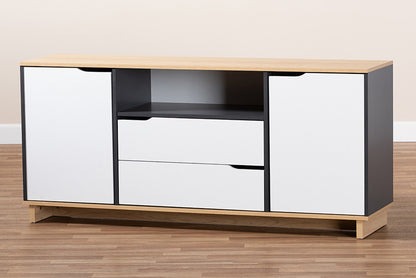 Baxton Studio - Reed Sideboard - MPC8005-Oak/Grey/White-Sideboard view 8