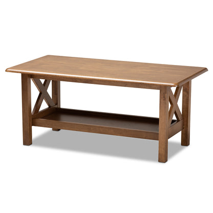Baxton Studio - Reese Coffee Table in Brown - SW5208-Walnut-M17-CT view 1