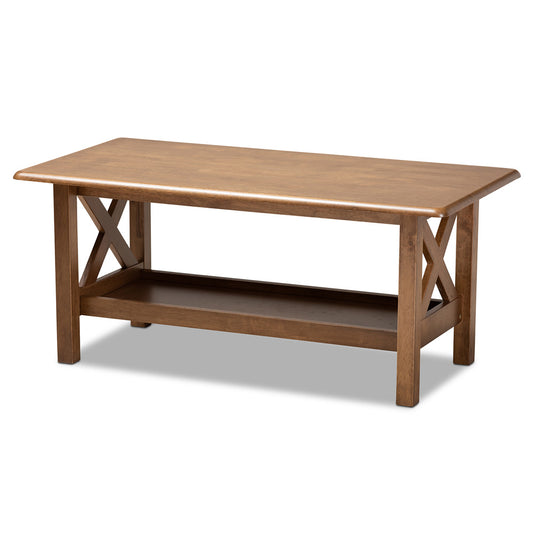 Baxton Studio - Reese Coffee Table in Brown - SW5208-Walnut-M17-CT view 1