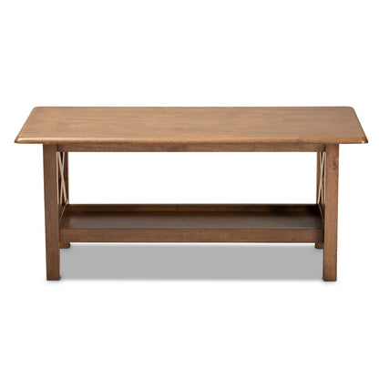 Baxton Studio - Reese Coffee Table in Brown - SW5208-Walnut-M17-CT view 2