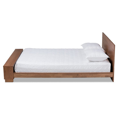 Baxton Studio - Regina Full Size Bed in Ash walnut - MG0017-Ash Walnut-Full view 2