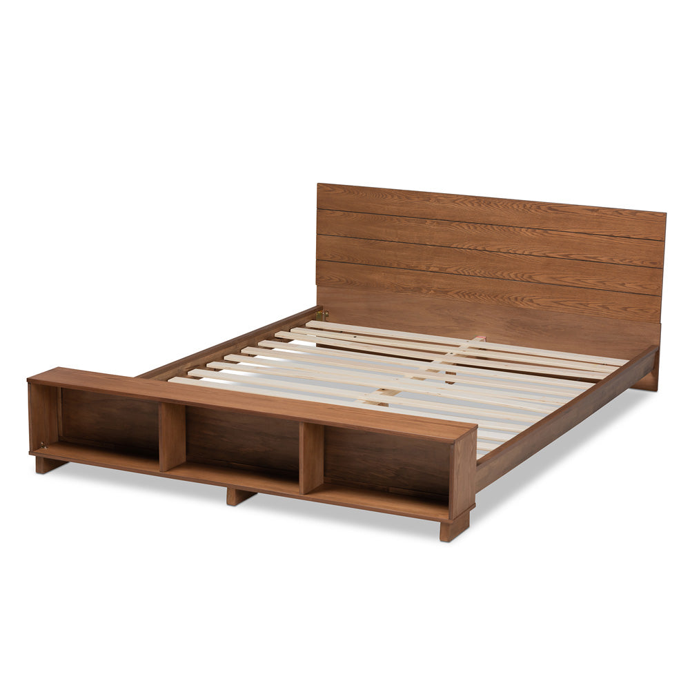 Baxton Studio - Regina Full Size Bed in Ash walnut - MG0017-Ash Walnut-Full view 3