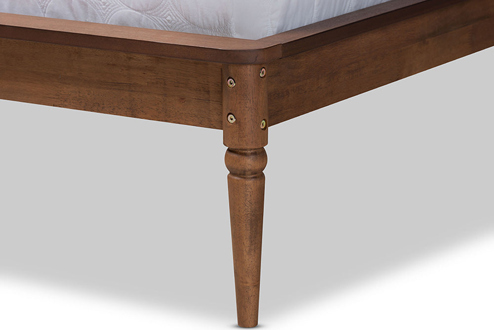 Baxton Studio - Regis Full Size Bed - MG0067-Light Grey/Walnut-Full view 6