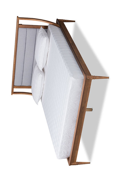 Baxton Studio - Regis King Size Bed - MG0067-Light Grey/Walnut-King view 1