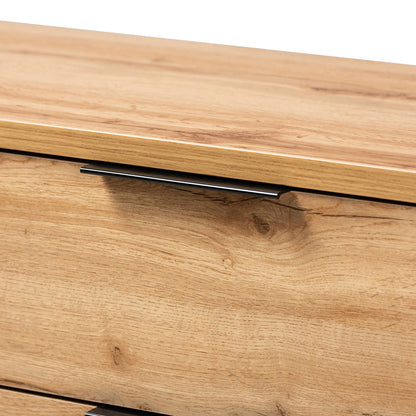 Baxton Studio - Reid Dresser in Oak/Black - CH8000-Oak/Black-4DW-Dresser view 5