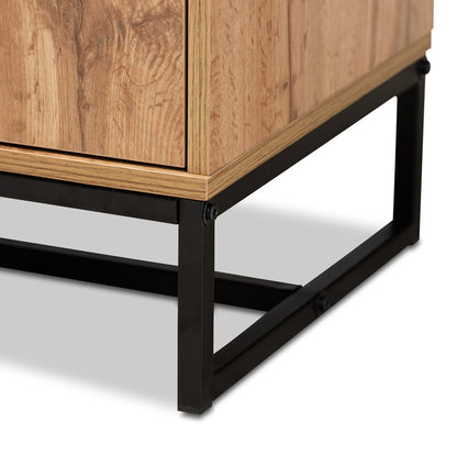 Baxton Studio - Reid Sideboard in Oak/Black - MPC8007-Oak/Black-Sideboard view 6
