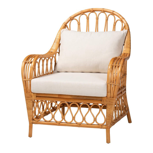 Baxton Studio - Reina Chair in Light Honey - Regal 2-Light Honey Rattan-CC view 1