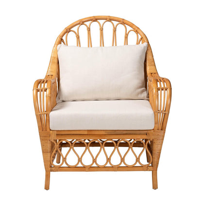 Baxton Studio - Reina Chair in Light Honey - Regal 2-Light Honey Rattan-CC view 2