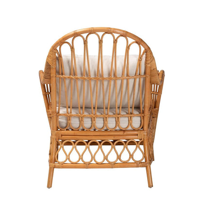 Baxton Studio - Reina Chair in Light Honey - Regal 2-Light Honey Rattan-CC view 4
