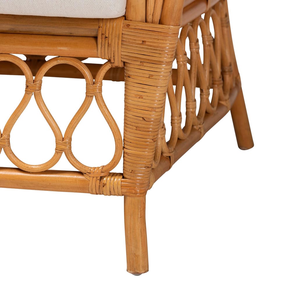 Baxton Studio - Reina Chair in Light Honey - Regal 2-Light Honey Rattan-CC view 6