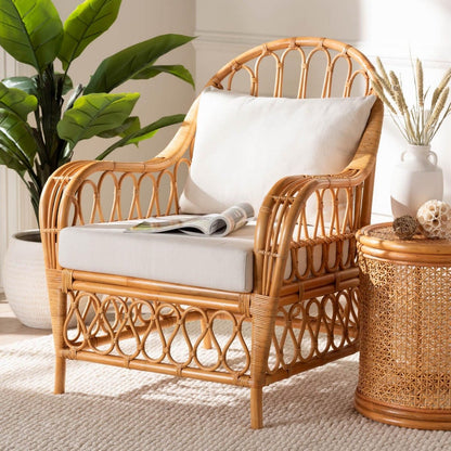 Baxton Studio - Reina Chair in Light Honey - Regal 2-Light Honey Rattan-CC view 8