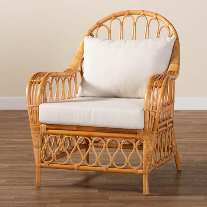 Baxton Studio - Reina Chair in Light Honey - Regal 2-Light Honey Rattan-CC view 9