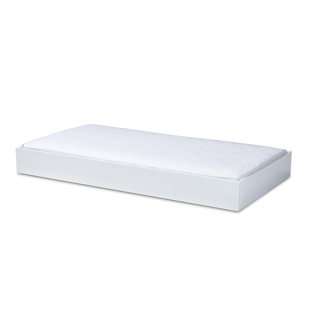 Baxton Studio - Renata Trundle in White - Renata-White-Trundle view 1