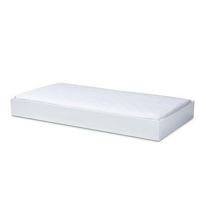 Baxton Studio - Renata Trundle in White - Renata-White-Trundle view 1
