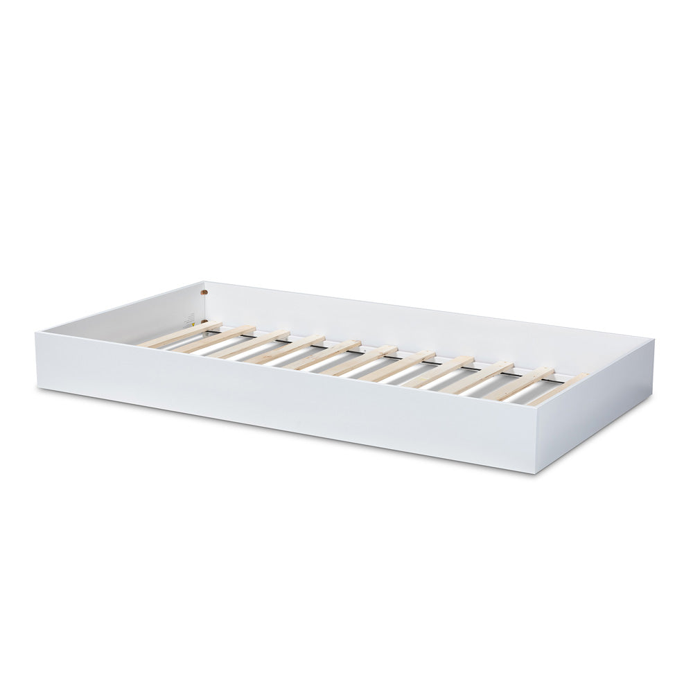 Baxton Studio - Renata Trundle in White - Renata-White-Trundle view 3