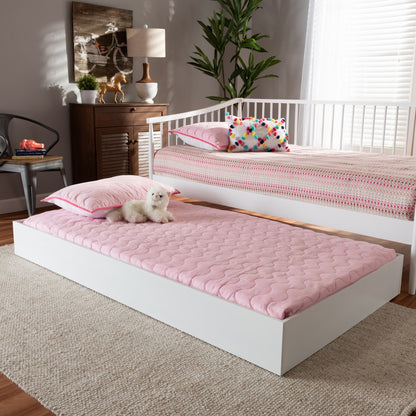 Baxton Studio - Renata Trundle in White - Renata-White-Trundle view 4