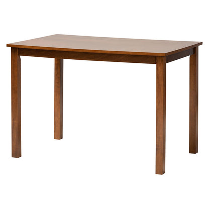 Baxton Studio - Renaud Dining Set in Grey/Walnut Brown - Felicia-Grey/Walnut-5PC Dining Set view 3