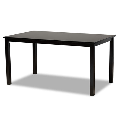 Baxton Studio - Renaud Dining Set in Sand/dark brown - RH332C-Sand/Dark Brown-7PC Dining Set view 3