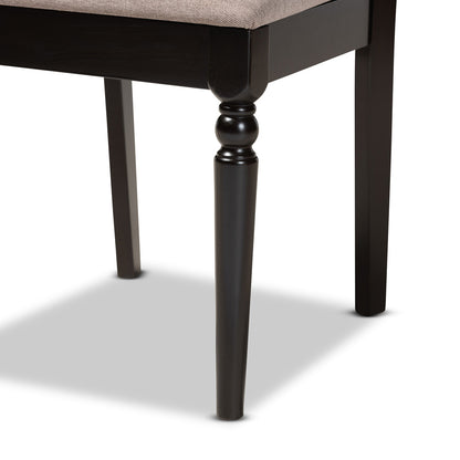 Baxton Studio - Renaud Dining Set in Sand/dark brown - RH332C-Sand/Dark Brown-7PC Dining Set view 6