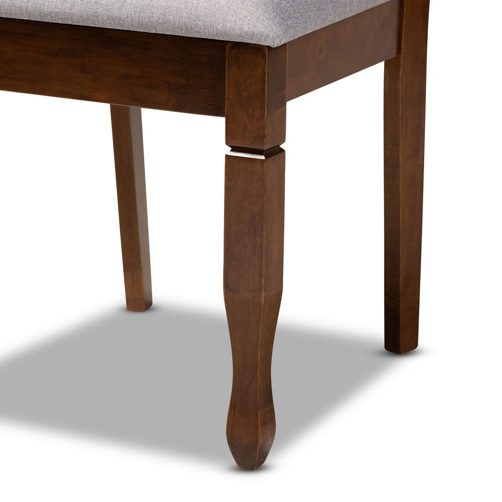 Baxton Studio - Reneau Dining Set in Grey/Walnut - RH316C-Grey/Walnut-6PC Dining Set view 7