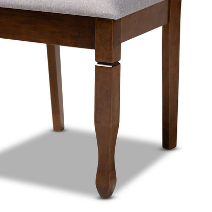 Baxton Studio - Reneau Dining Set in Grey/Walnut - RH316C-Grey/Walnut-6PC Dining Set view 7