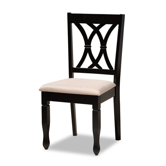 Baxton Studio - Reneau Dining Set in Sand Brown/Espresso - RH316C-Sand/Dark Brown-7PC Dining Set view 2
