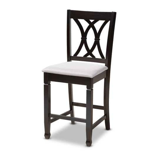 Baxton Studio - Reneau Pub Set in Gray/Espresso - RH316P-Grey/Dark Brown-5PC Pub Set view 2