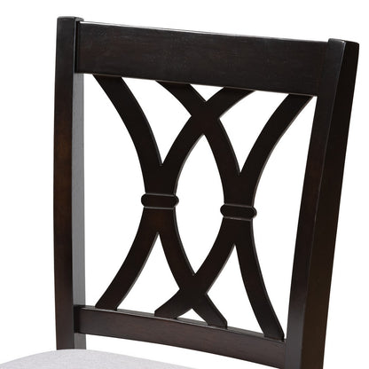 Baxton Studio - Reneau Set of 2 Counter Stools in Gray/Espresso - RH316P-Grey/Dark Brown-PC view 4