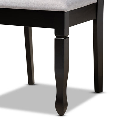 Baxton Studio - Reneau Set of 2 Dining Chairs in Grey/Espresso - RH316C-Grey/Dark Brown-DC-2PK view 5