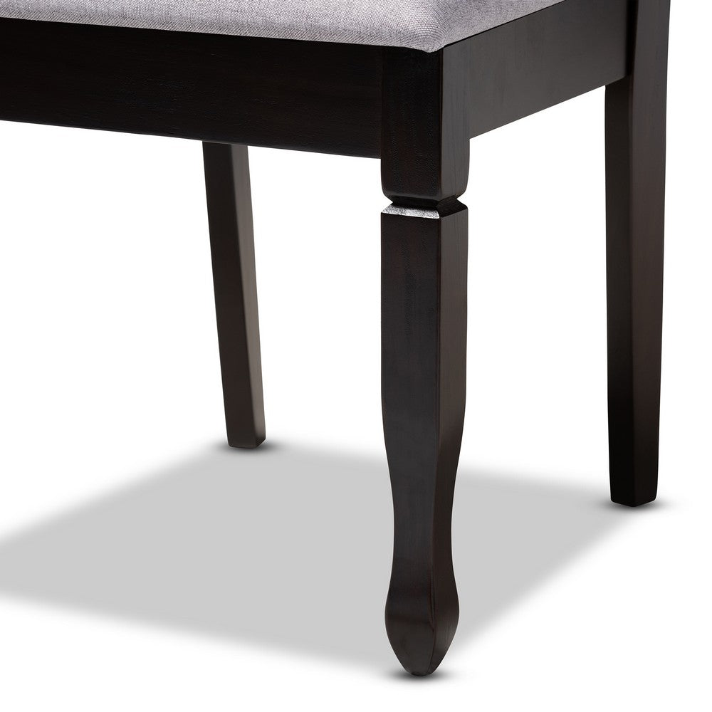 Baxton Studio - Reneau Set of 4 Dining Chairs in Gray/Espresso - RH316C-Grey/Dark Brown-DC-4PK view 4