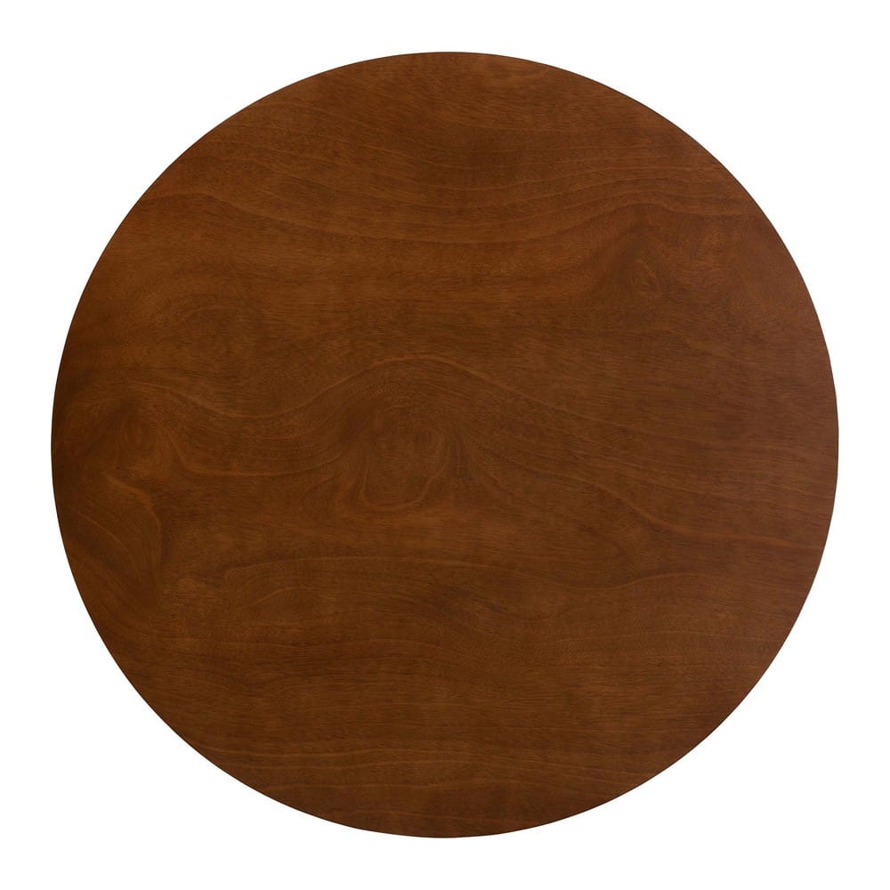 Baxton Studio - Reva Dining Set in Taupe/Walnut Brown - Everwood/Hexa-Taupe/Walnut-5PC Dining Set view 4