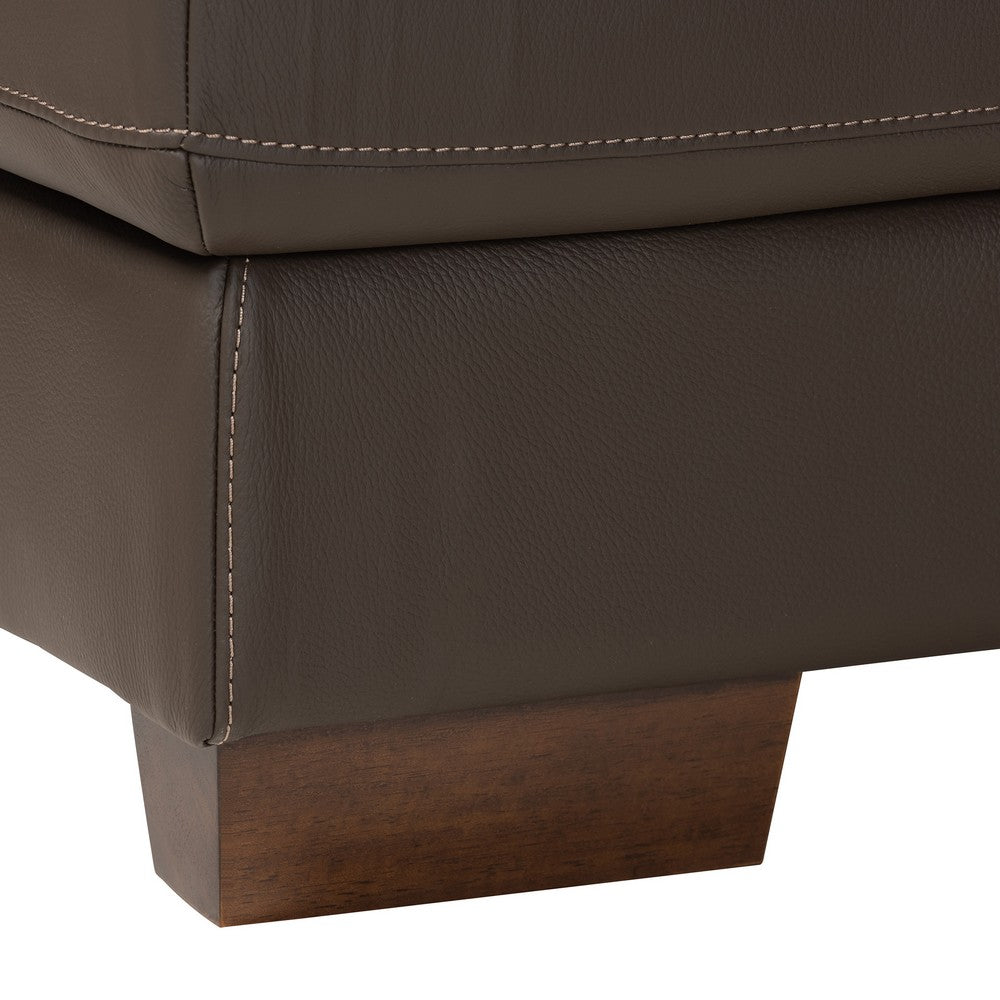 Baxton Studio - Reverie Sectional Sofa in Brown/Walnut Brown - LSG6002L-Sectional-Full Leather-Brown-Dakota 05 view 4