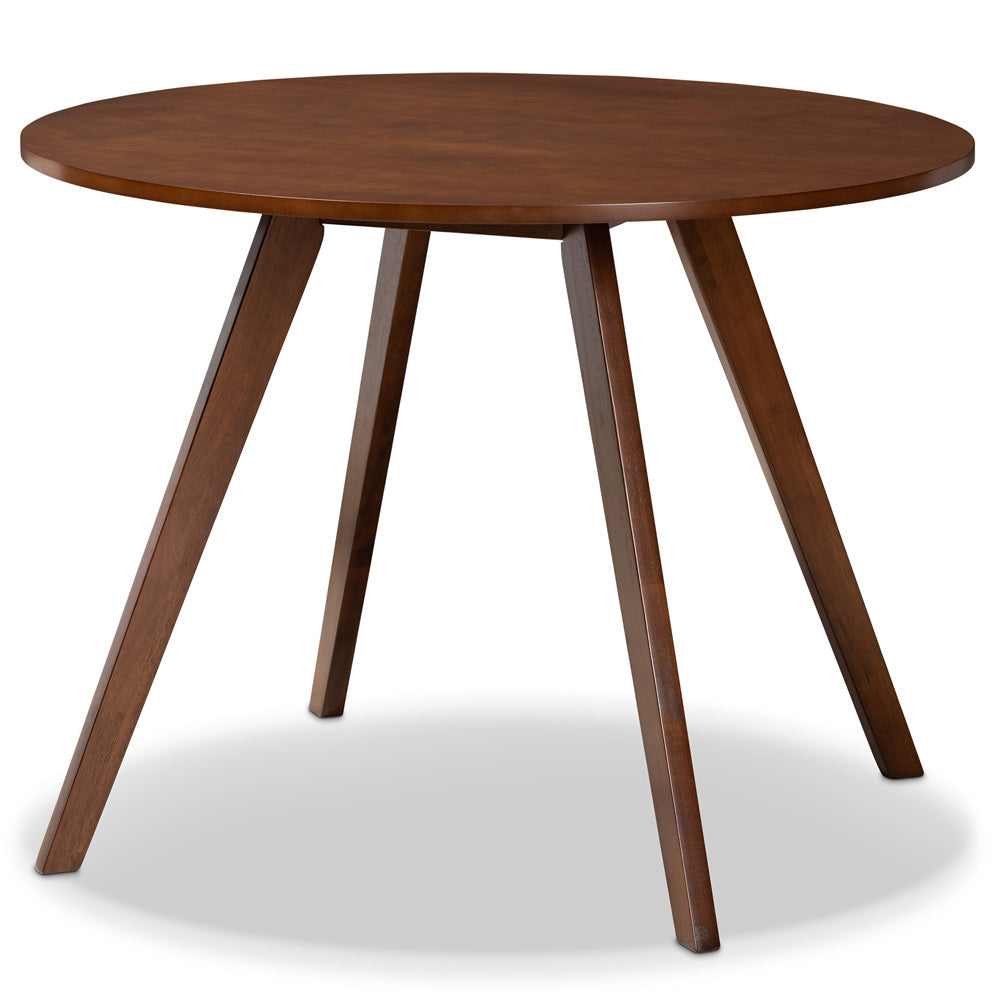 Baxton Studio - Rika Dining Set in Light Grey/Walnut - Iora/Hexa-Smoke/Walnut-5PC Dining Set view 3
