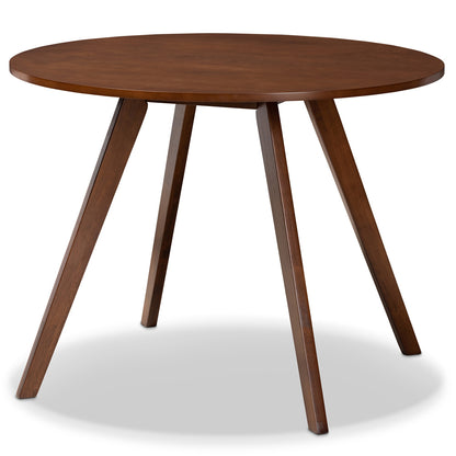 Baxton Studio - Rika Dining Set in Light Grey/Walnut - Iora/Hexa-Smoke/Walnut-5PC Dining Set view 3