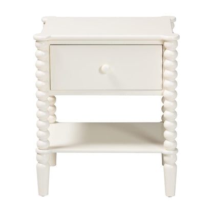 Baxton Studio - Rimona End Table in White - JY25A037-White Wooden-ET view 3