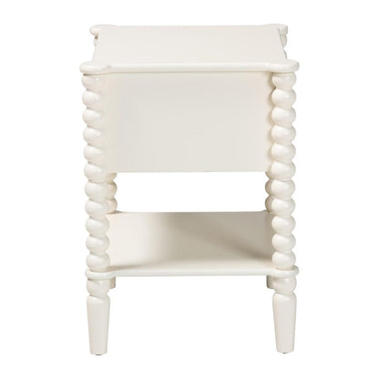 Baxton Studio - Rimona End Table in White - JY25A037-White Wooden-ET view 4
