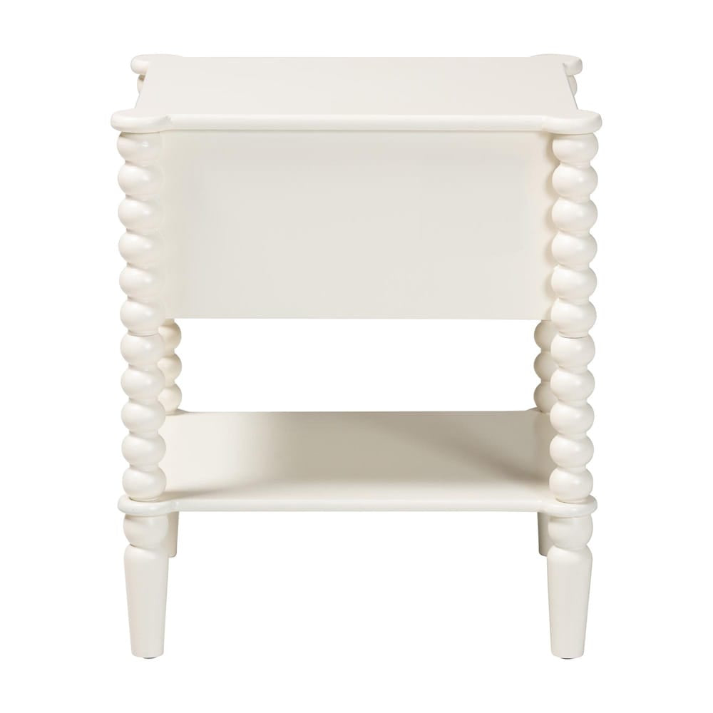 Baxton Studio - Rimona End Table in White - JY25A037-White Wooden-ET view 5