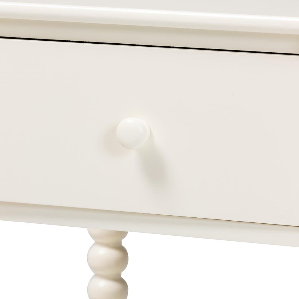 Baxton Studio - Rimona End Table in White - JY25A037-White Wooden-ET view 6