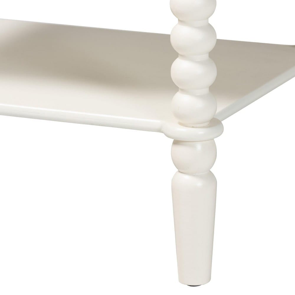 Baxton Studio - Rimona End Table in White - JY25A037-White Wooden-ET view 7