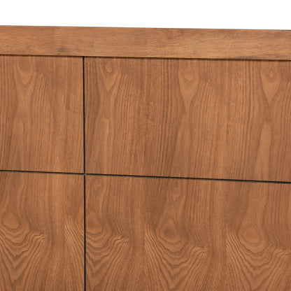 Baxton Studio - Rin Twin Size Bed in Walnut Brown - Rin-Ash Walnut-Twin view 4