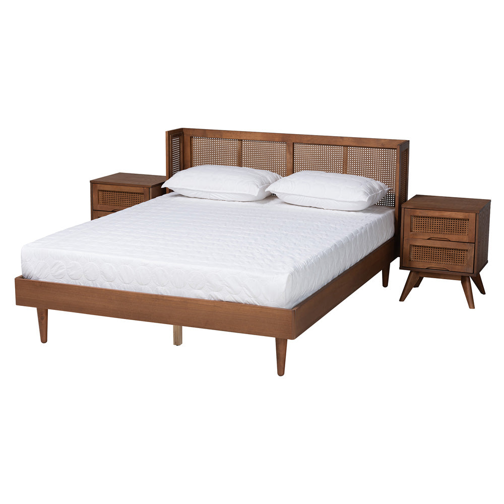 Baxton Studio - Rina Full Bedroom Set in Ash Walnut - MG97151-Ash Walnut-Full-3PC Set view 1
