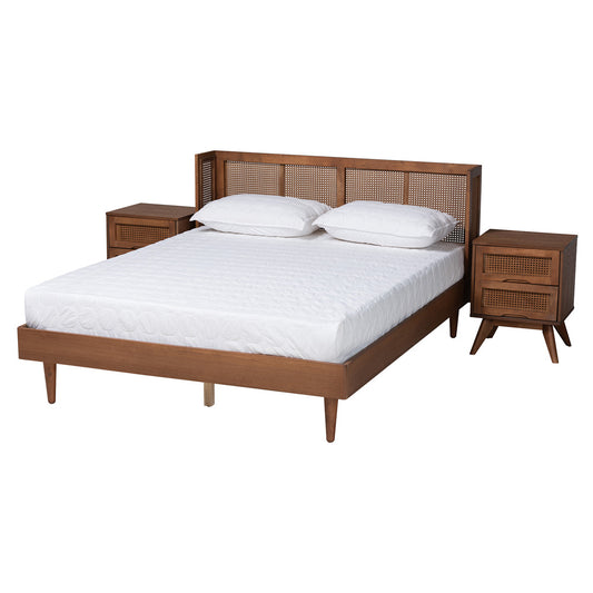 Baxton Studio - Rina Full Bedroom Set in Ash Walnut - MG97151-Ash Walnut-Full-3PC Set view 1