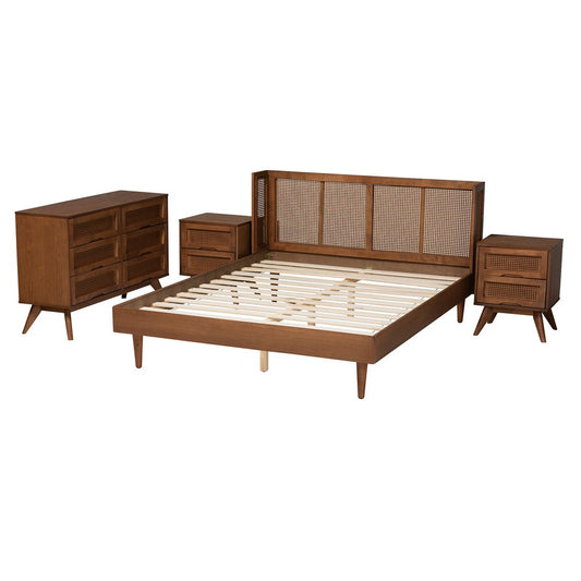 Baxton Studio - Rina Full Bedroom Set in Ash Walnut - MG97151-Ash Walnut-Full-4PC Set view 2