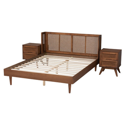 Baxton Studio - Rina King Bedroom Set in Ash Walnut - MG97151-Ash Walnut-King-3PC Set view 2