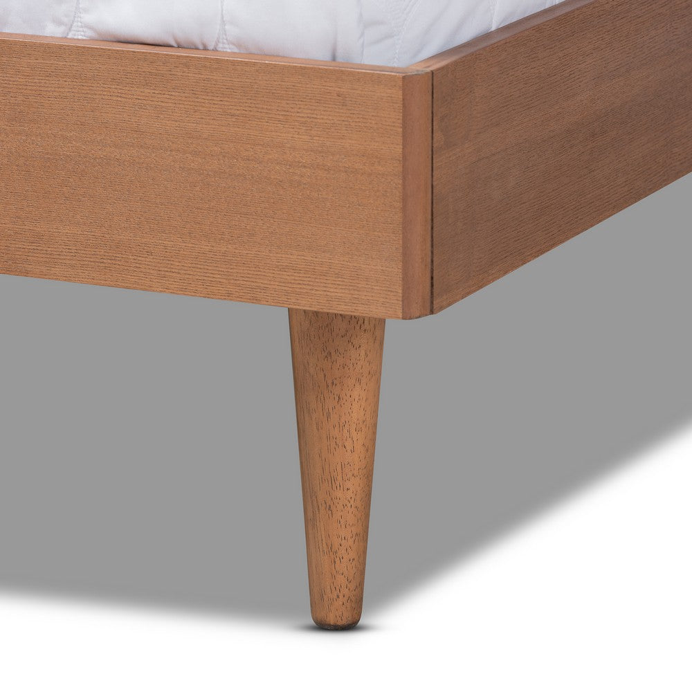 Baxton Studio - Rina King Size Bed Frame in Ash walnut - MG97151-Ash Walnut-King-Frame view 4
