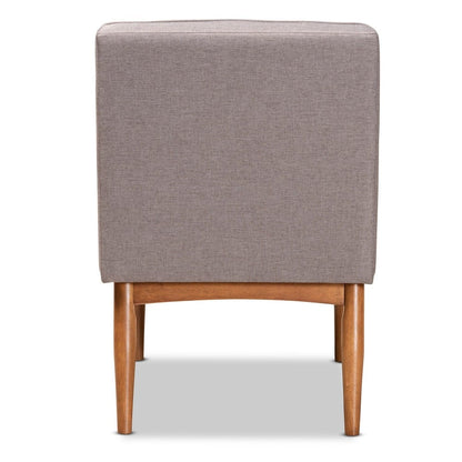 Baxton Studio - Riordan Dining Chair in Grey/Walnut Brown  - BBT8051.13-Grey/Walnut-CC view 4