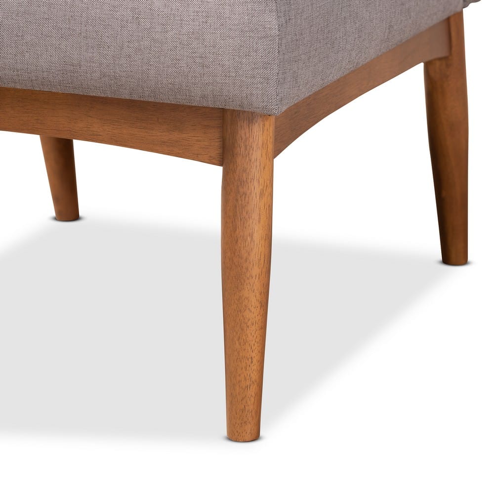 Baxton Studio - Riordan Dining Chair in Grey/Walnut Brown  - BBT8051.13-Grey/Walnut-CC view 6