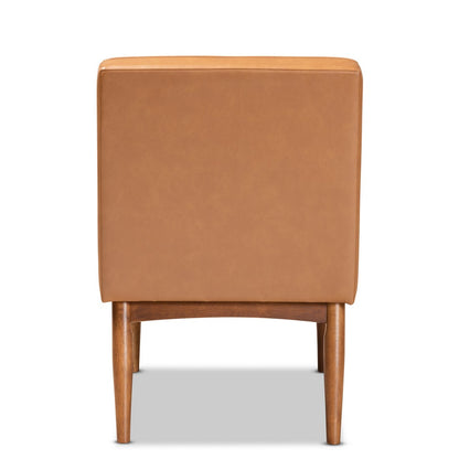 Baxton Studio - Riordan Dining Chair in Tan/Walnut Brown - BBT8051.13-Tan/Walnut-CC view 4