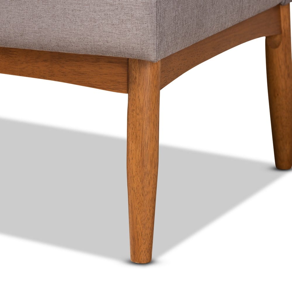 Baxton Studio - Riordan Dining Set in Grey/Walnut Brown  - BBT8051.13-Grey/Walnut-5PC Dining Nook Set view 9