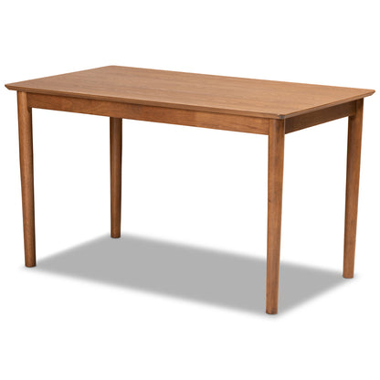 Baxton Studio - Riordan Dining Set in Tan/Walnut Brown - BBT8051.13-Tan/Walnut-5PC Dining Nook Set view 5